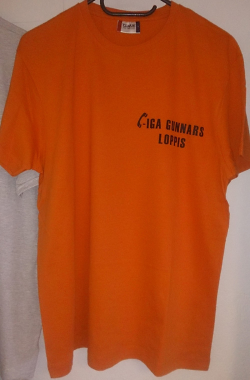 T-shirt med tryck Luriga Gunnars Loppis, tryckt av Andys Service, Dals Lnged